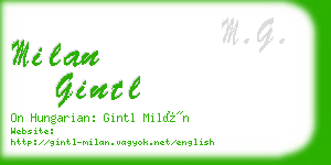 milan gintl business card